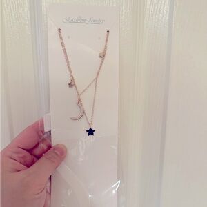 Cute necklace moon and stars
